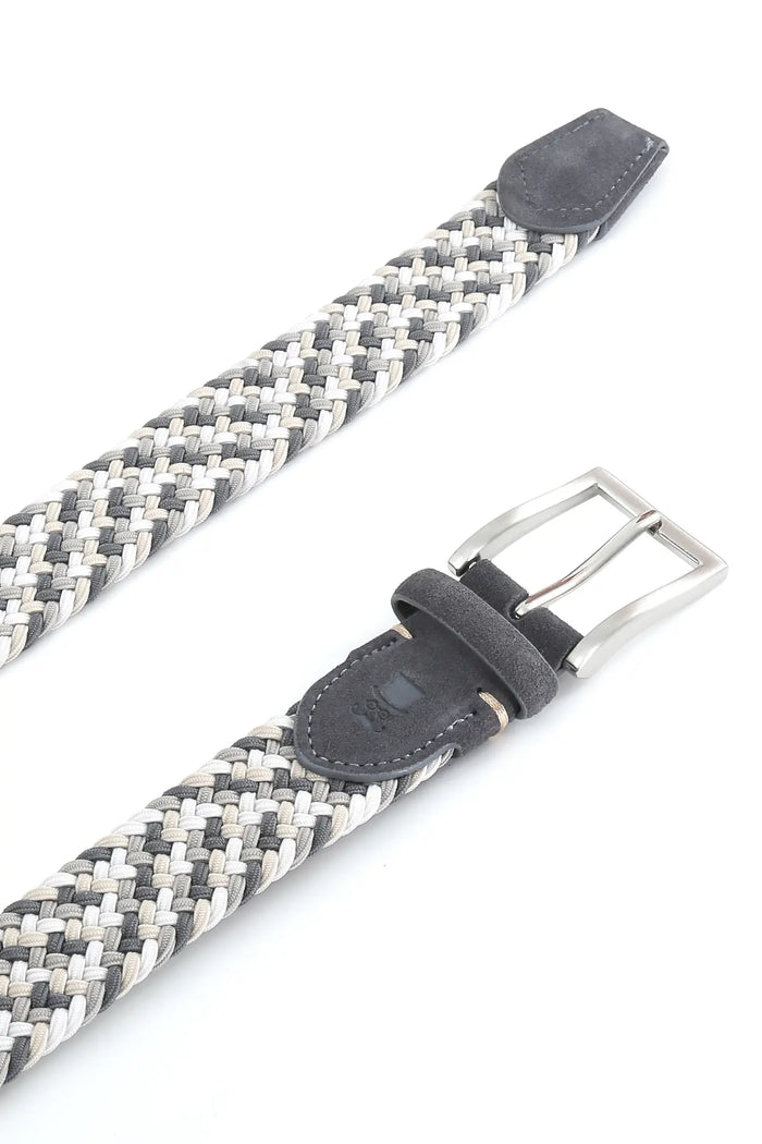 Ceinture tressée élastique pour homme - Multicolore