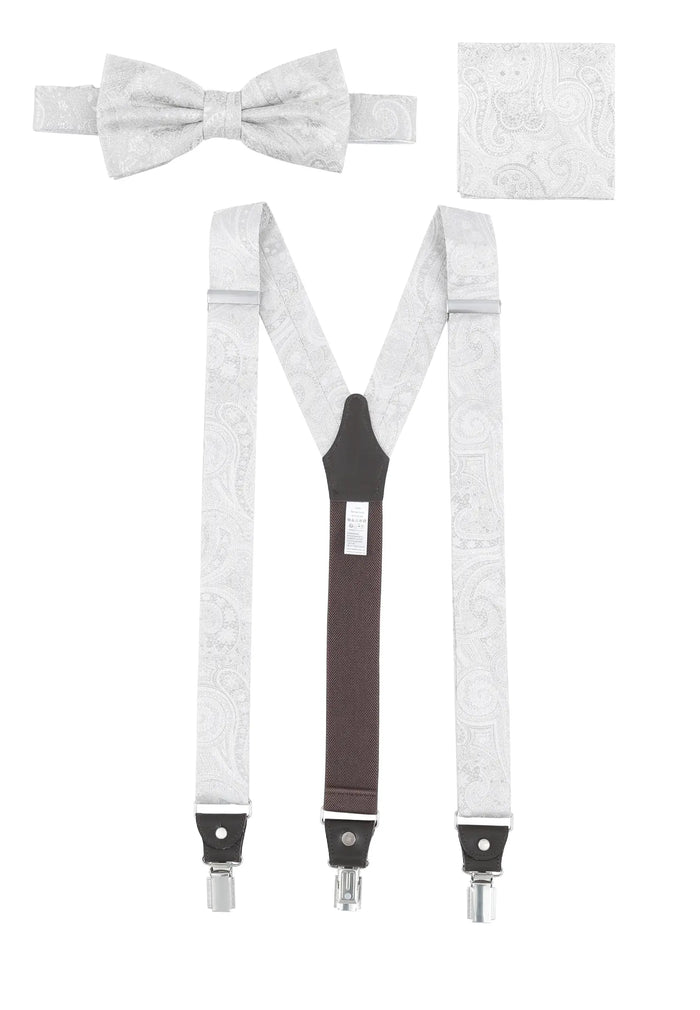 Bretelles Homme Mariage avec Nœud Papillon & Pochette – Paisley