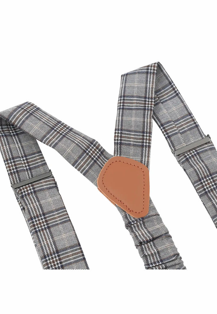 Ensemble de bretelles grises pour homme – Glencheck