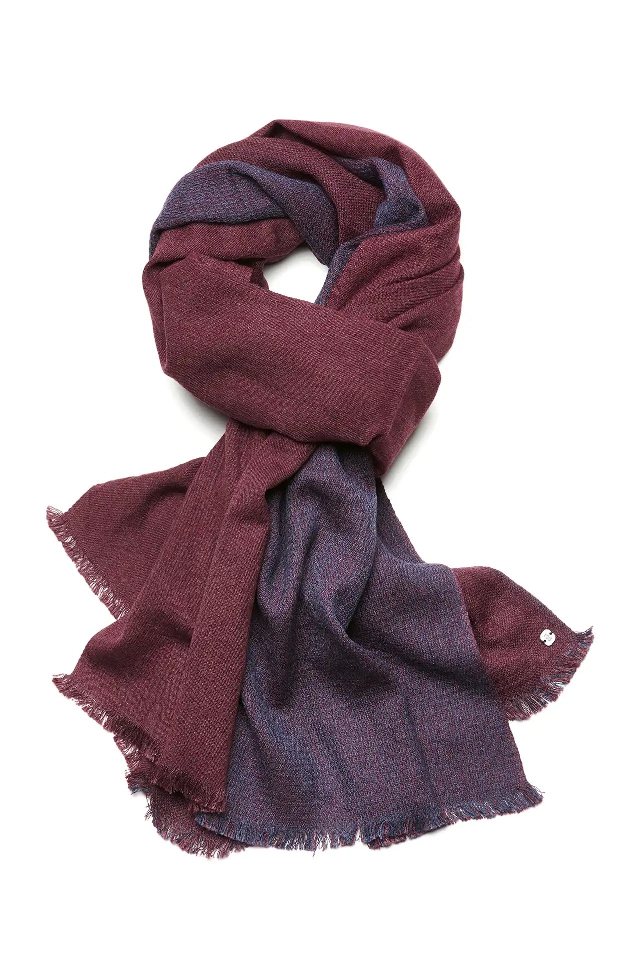 (Bordeaux) Wendeschal Herren – geknotet mit Wendeeffekt