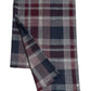 (Bordeaux) Herrenschal kariert Karo Baumwolle – gefaltet mit Fransen