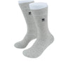 (Hellgrau) Herren Socken Uni Baumwolle mit Prince Bowtie Logo – Trageansicht