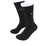 (Schwarz) Herren Socken Uni Baumwolle mit Prince Bowtie Logo – Trageansicht