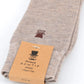 (Beige) Herren Socken Uni mit Prince Bowtie Etikett – Verpackung