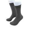 (Anthrazit) Herren Socken Rippstruktur Baumwolle – Trageansicht