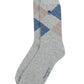 (Hellgrau) Herren Socke Argyle-Muster Baumwolle – Detailansicht Rautenmuster