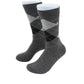 (Anthrazit) Herren Socken Argyle-Muster Baumwolle – Trageansicht