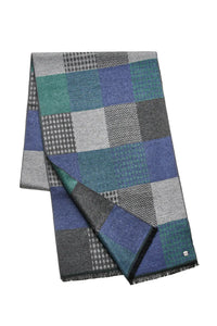 (Grün) Schal Herren Bambus Patchwork nachhaltig – gefaltet