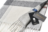 (Grau) Kaschmirschal 100% Cashmere – Detailansicht Prince Bowtie Label