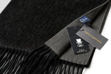 (Schwarz) Kaschmirschal 100% Cashmere – Detailansicht Prince Bowtie Label