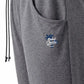 (Grau) Herren Lounge Hose – Detail Bund, Kordelzug und Seitentasche