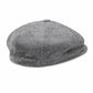 (Grau) Ballonmütze Herren Tweed – Draufsicht 8-Panel