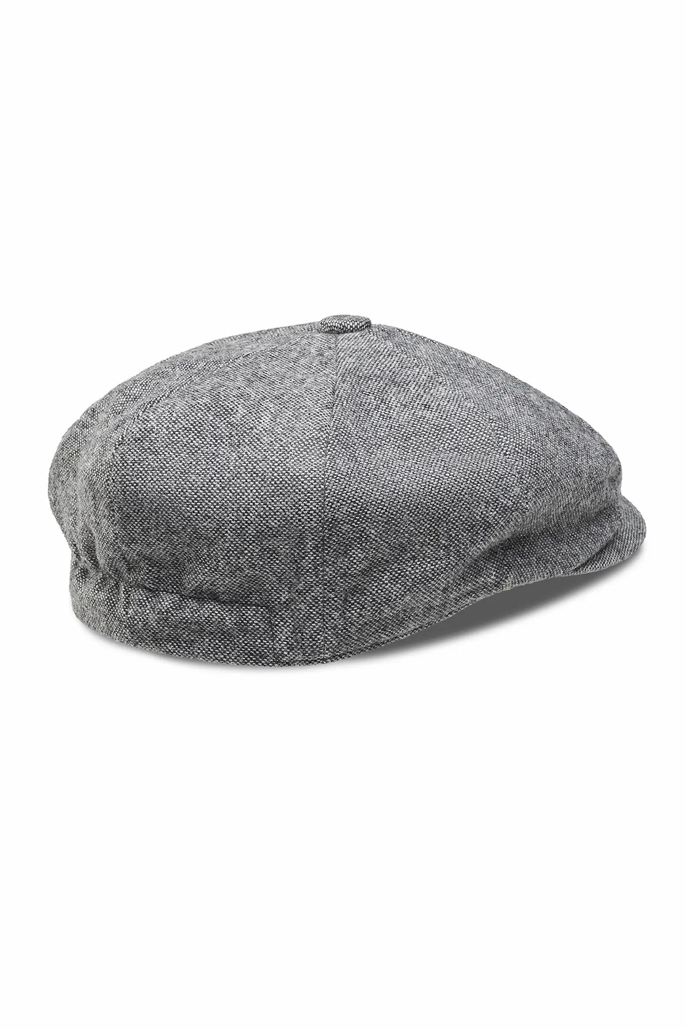 (Grau) Ballonmütze Herren Tweed – Draufsicht 8-Panel