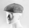 (Grau) Ballonmütze Herren Tweed Newsboy Cap – Seitenansicht auf Mannequin