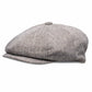(Beige) Ballonmütze Tweed Newsboy Cap – Detailansicht schräg