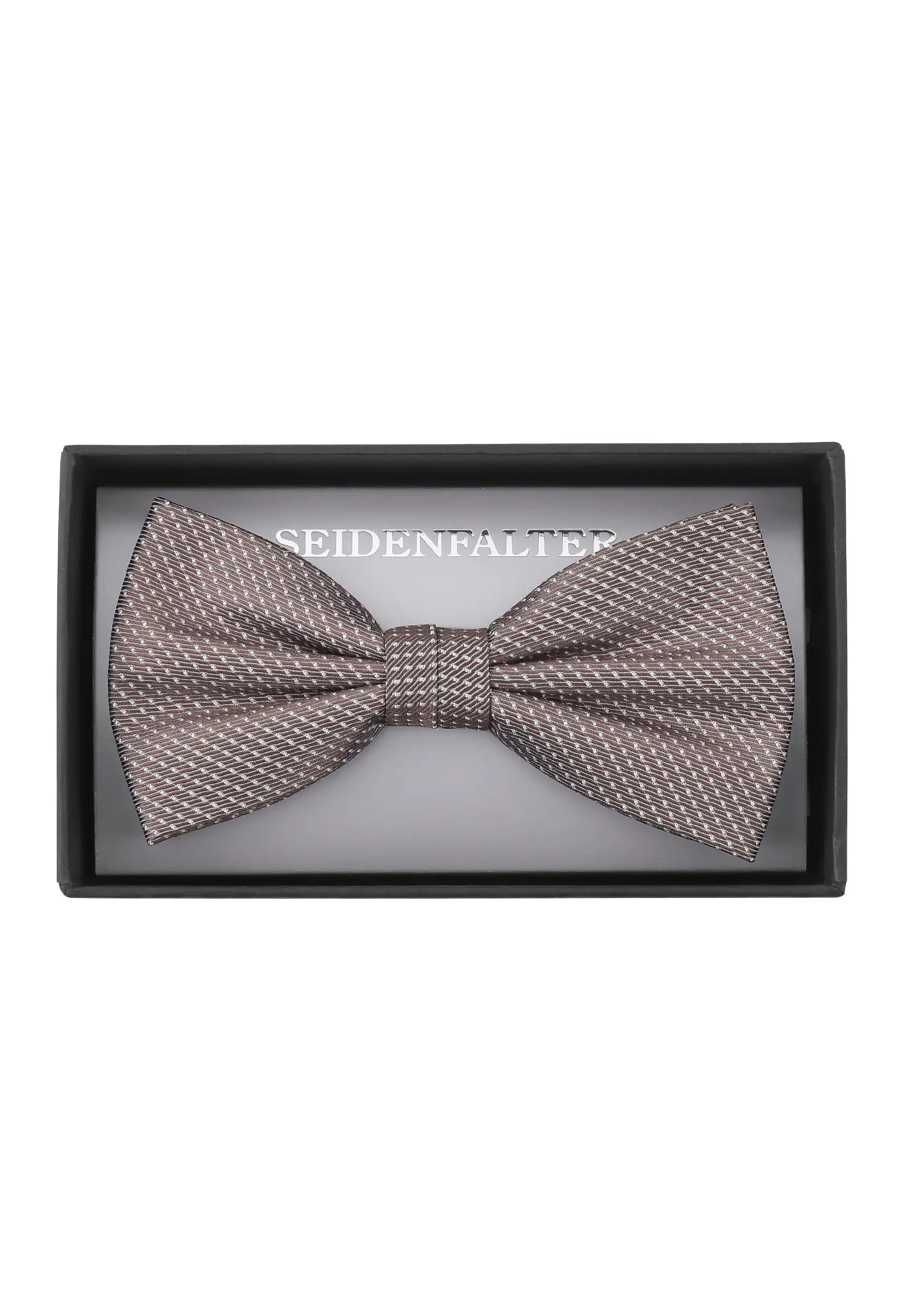 (Beige) vorgebundene fliege herren 100 prozent seide picote in geschenkbox