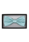 (Aqua) Vorgebundene Herrenfliege aus 100% Seide in Aqua in Geschenkbox