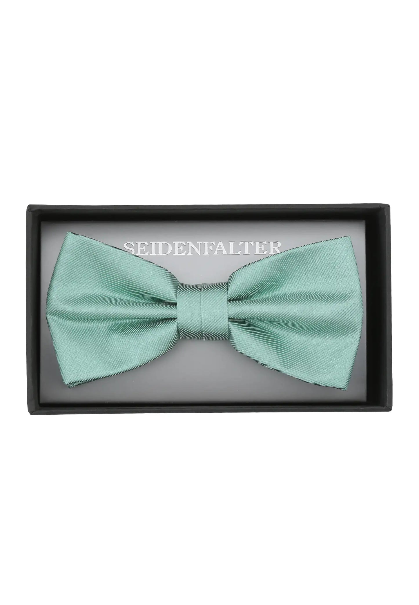 (Türkis) Vorgebundene Herrenfliege aus 100% Seide in Türkis in Geschenkbox