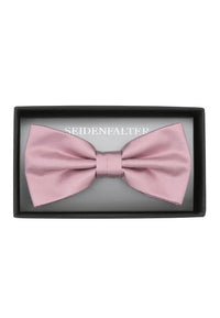 (Rosa) Vorgebundene Herrenfliege aus 100% Seide in Rosa in Geschenkbox