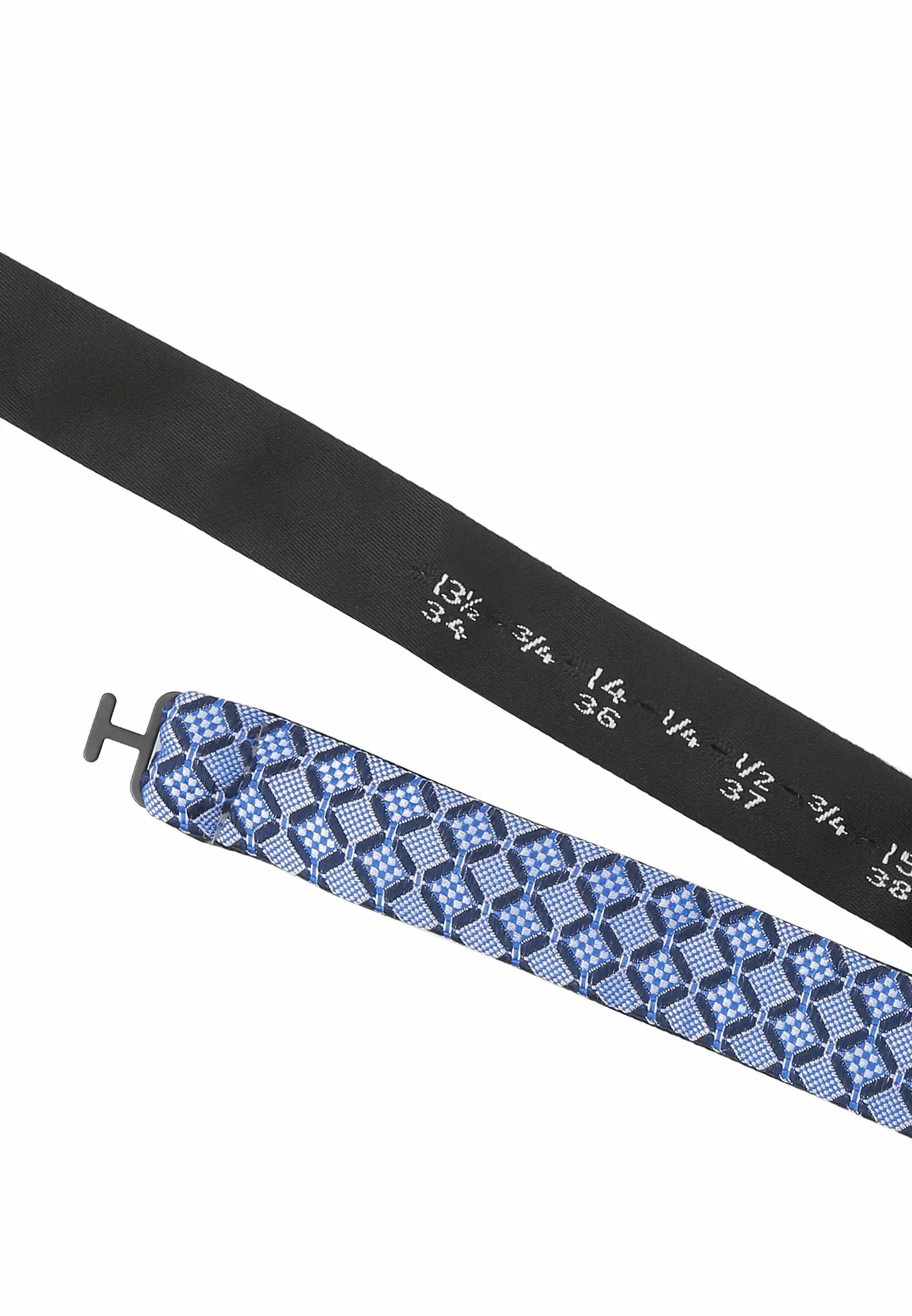 (Blau) Verstellbares Größenband der Herrenfliege Würfelmuster blau Detail