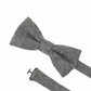 (Grau) Fliege Tweed – Detailansicht mit verstellbarem Größenband