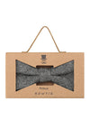 (Grau) Fliege Herren Tweed – Geschenkverpackung Prince Bowtie