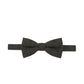 (Dunkelgrün) Fliege Herren Tweed Wolle – Frontalansicht mit Größenband
