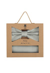 (Mint) Fliege Einstecktuch Set Herren Mikromuster Seide – Geschenkverpackung Prince Bowtie