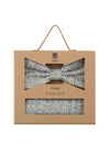(Grün) Fliege Einstecktuch Set Medaillon-Muster – Geschenkverpackung Prince Bowtie