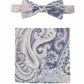 (Dunkelblau) Fliege Einstecktuch Set Herren Paisley Baumwolle – Gesamtansicht