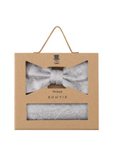 (Beige) Fliege Einstecktuch Set Paisley Seide – Geschenkverpackung Prince Bowtie