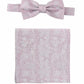 (Rosa) Fliege Einstecktuch Set Herren Paisley Seide – Gesamtansicht