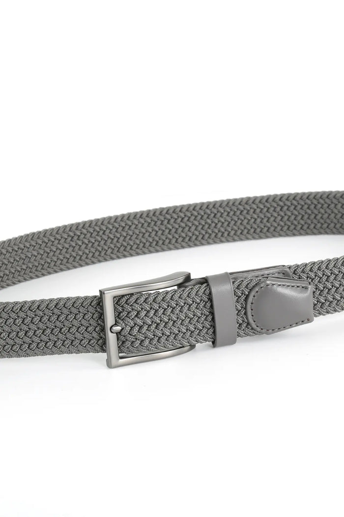 Ceinture tressée élastique pour homme - Unie