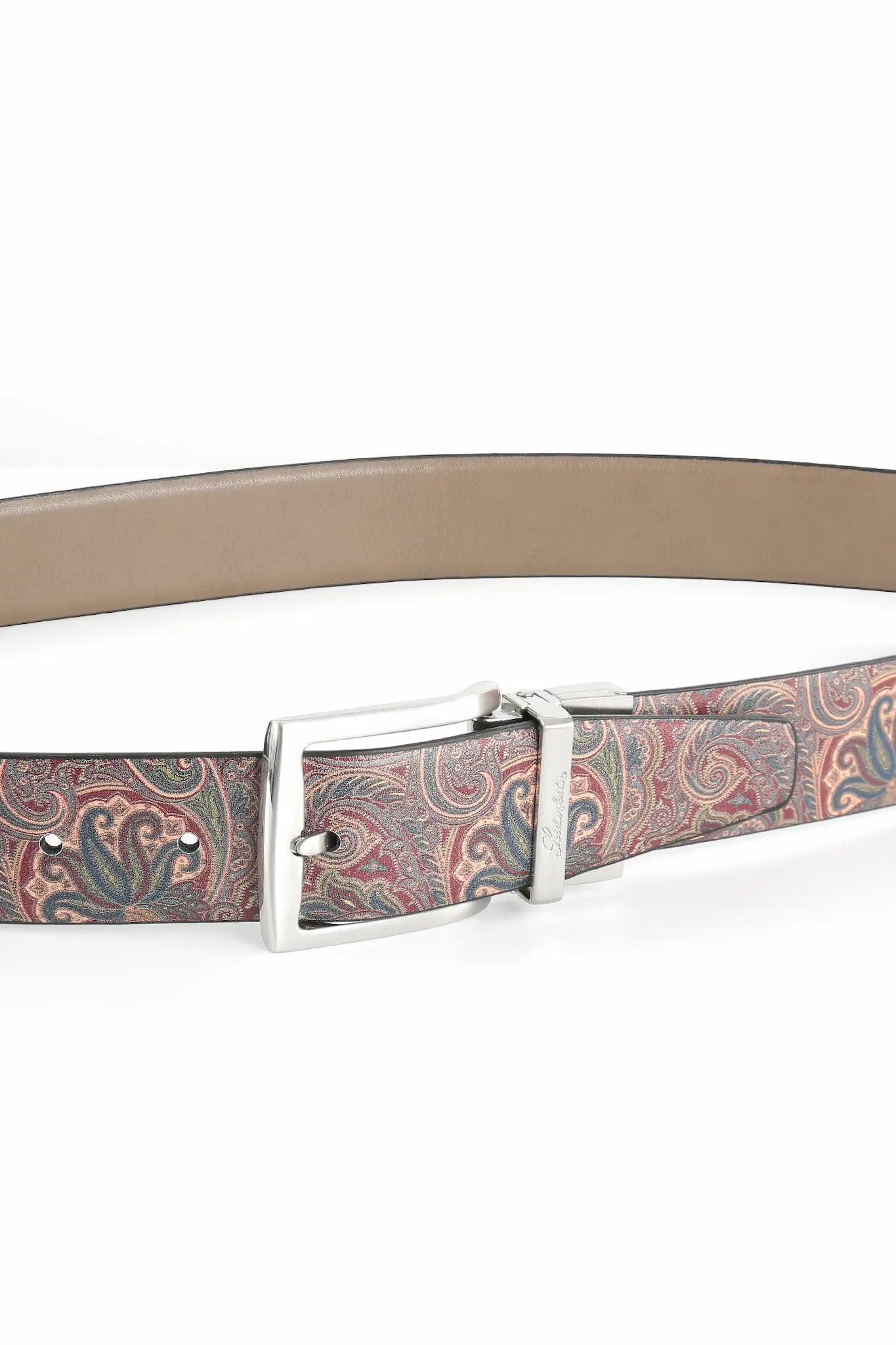 (Taupe) Kombination aus schlichtem Look und farbigem Muster in flacher Perspektive