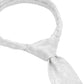 (Champagner) Hochzeitskrawatte Paisley Seide – Detailansicht gebundener Knoten