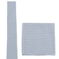 (Blau) Krawatte und Einstecktuch Set Hochzeit Kreise – Krawatte und Tuch ausgelegt