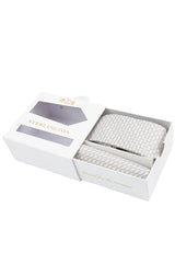 (Beige) Krawatte Einstecktuch Set Sterlington – Geschenkbox schräg geöffnet