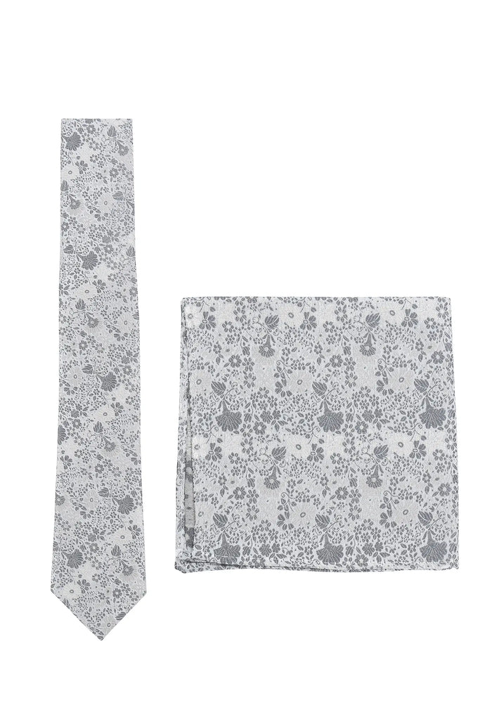 Cravate de mariage et pochette en soie pour homme – Floral