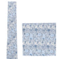 (Hellblau) Krawatte und Einstecktuch Set Hochzeit Floral – Krawatte und Tuch ausgelegt