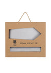 (Silber) Krawatte Einstecktuch Set Herren Mikromuster Seide – Geschenkverpackung Prince Bowtie