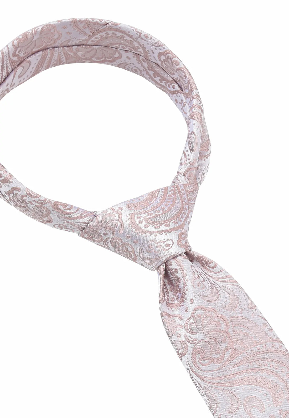 (Altrosa) Krawatte Paisley Seide – Knotendetail