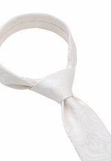 (Off-White) Krawatte Paisley Seide – Knotendetail