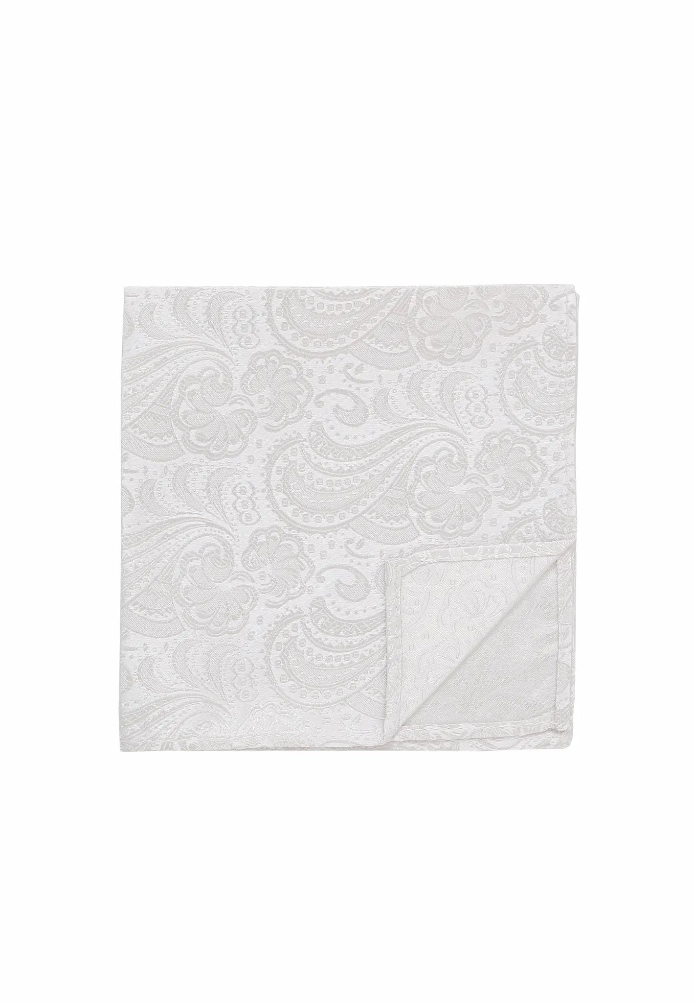 (Off-White) Einstecktuch Paisley Seide – Detailansicht Rückseite