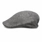 (Grau) Schiebermütze Herren Tweed – Draufsicht