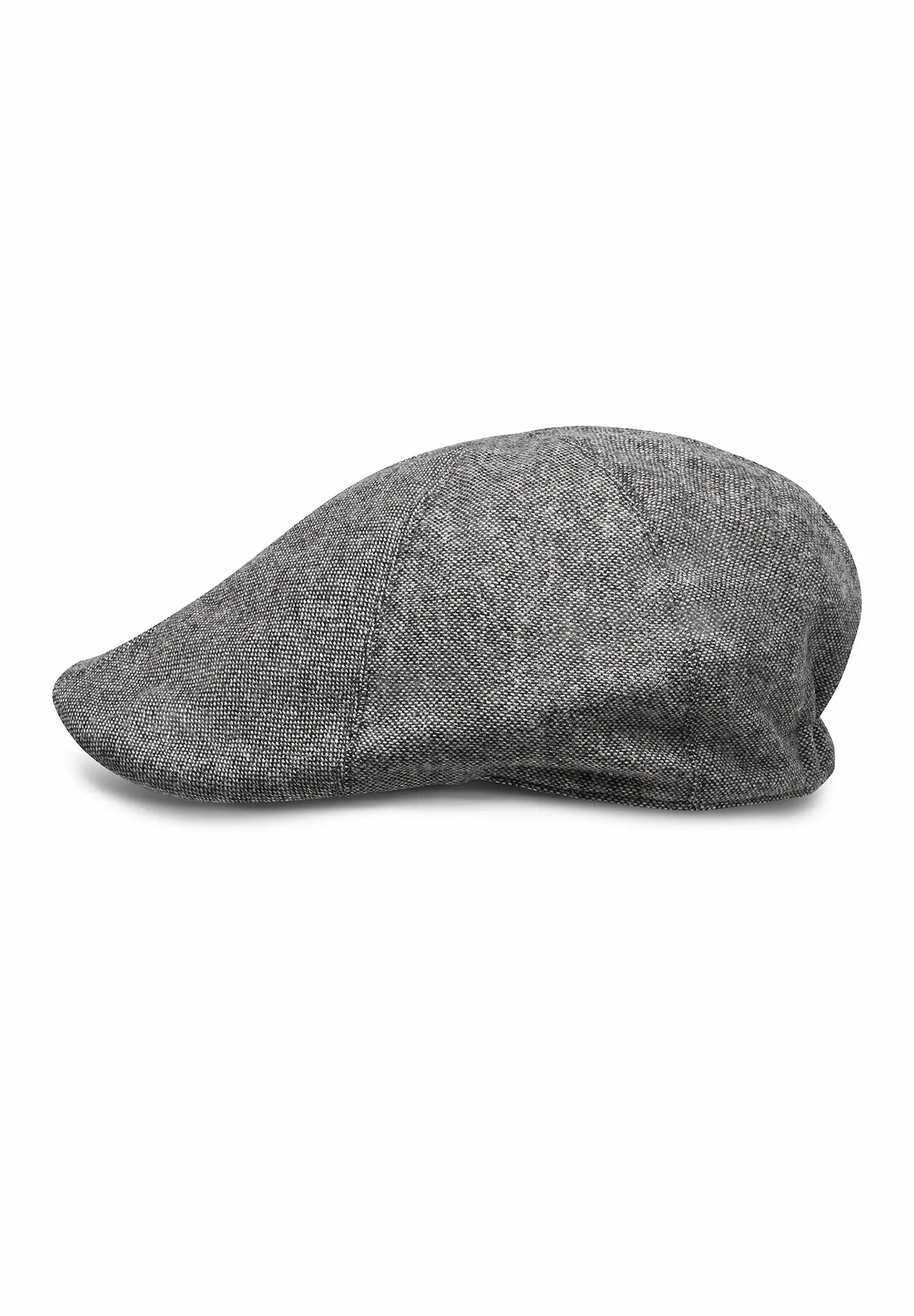 (Grau) Schiebermütze Herren Tweed – Draufsicht
