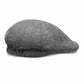 (Grau) Schiebermütze Tweed Flat Cap – Rückansicht mit Gummiband
