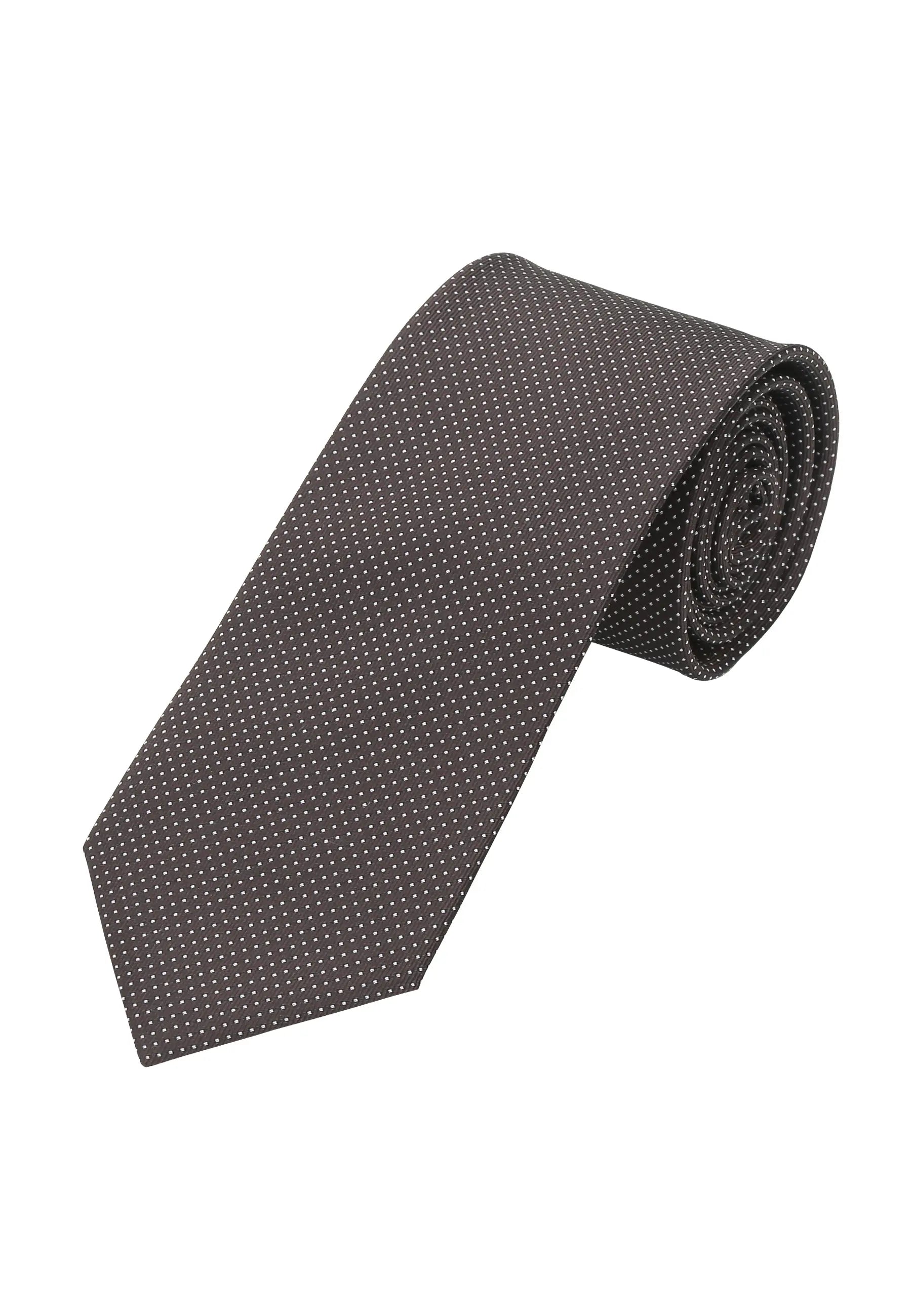 (Dunkelbraun) krawatte herren 100 prozent seide picote 7 cm gerollt