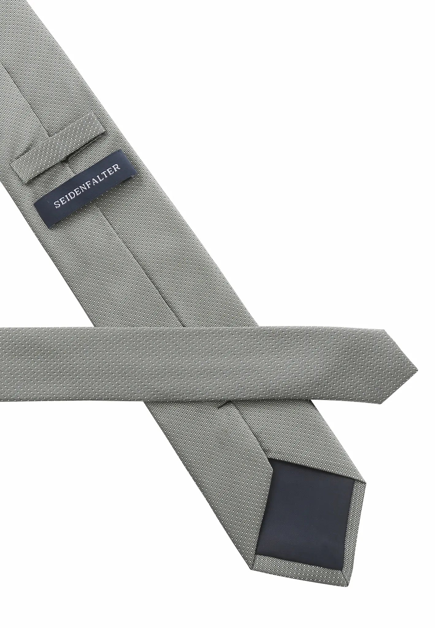 (Mint) seidenkrawatte herren picote verarbeitung label naht detail