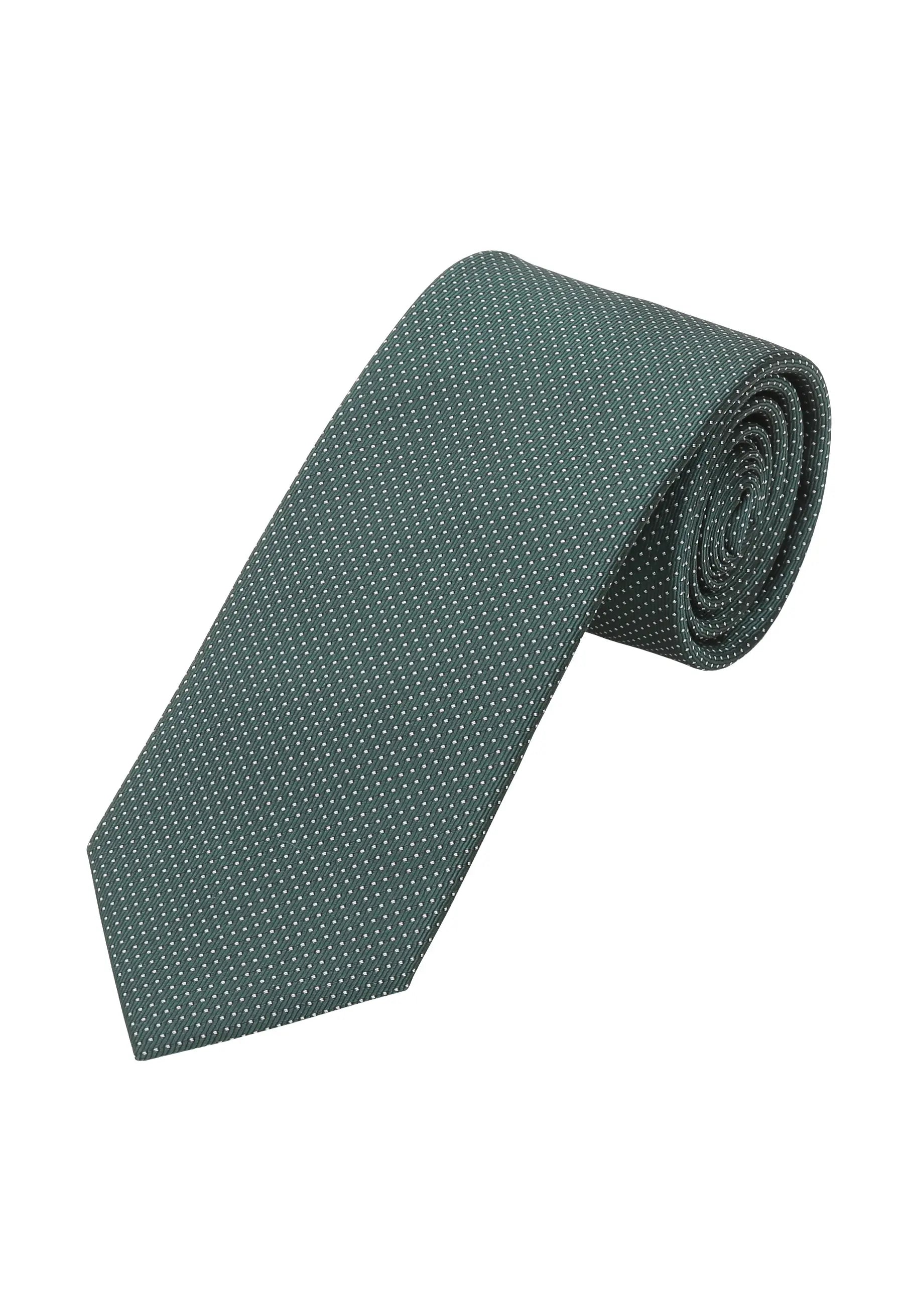 (Dunkelgrün) krawatte herren 100 prozent seide picote 7 cm gerollt