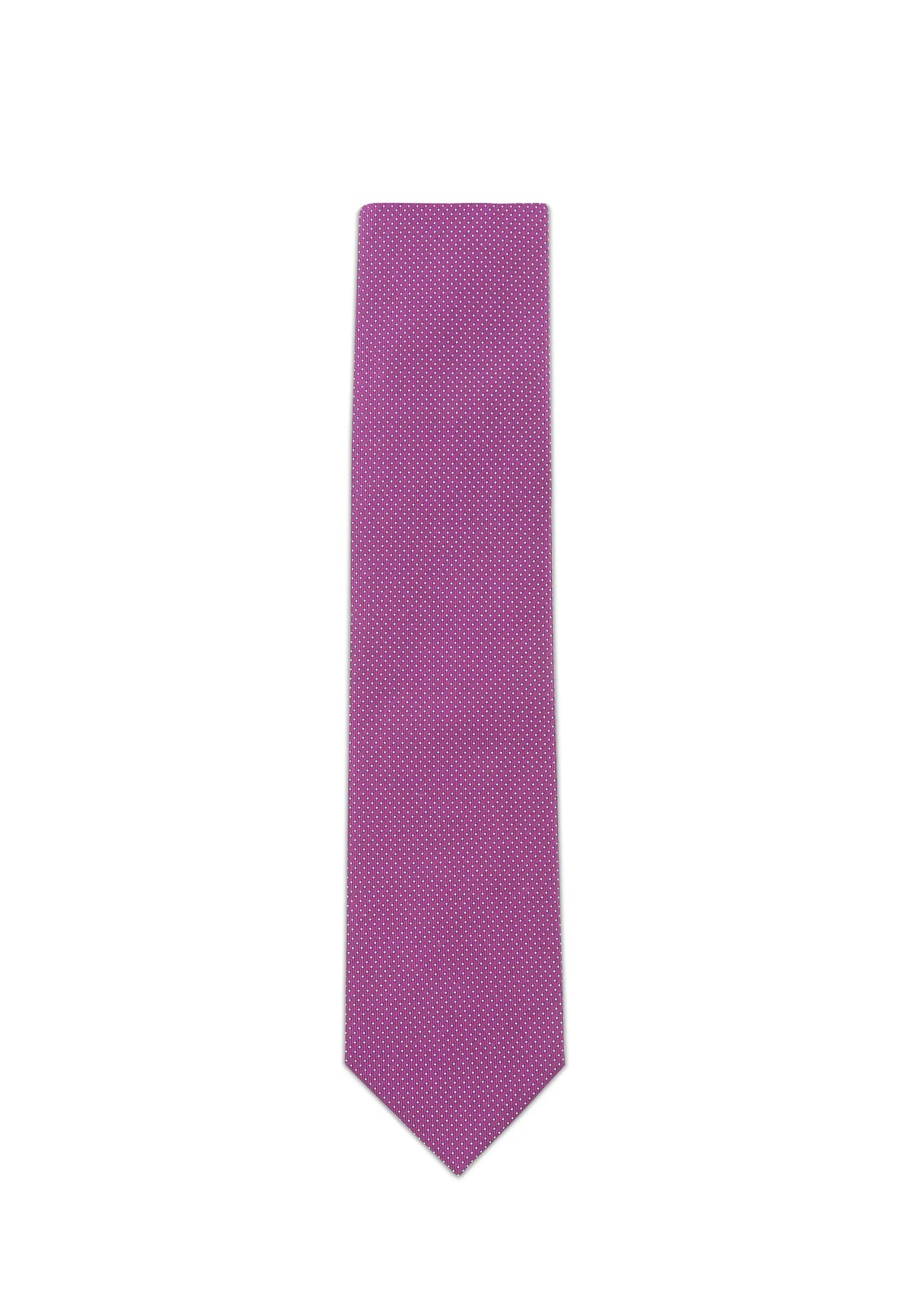 (Lila) krawatte herren 100 prozent seide picote 7 cm gerollt